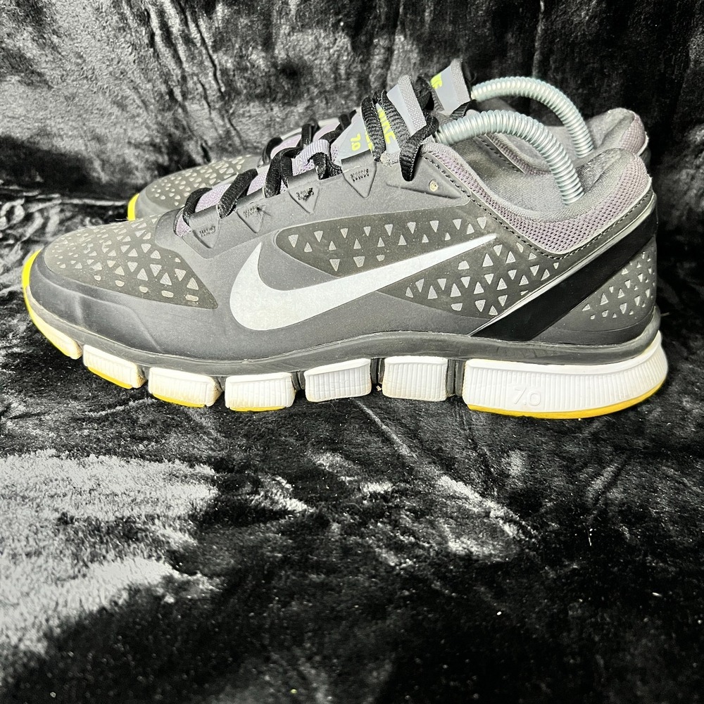 Nike Free Trainer 7.0 524311-031 Mens 9 Running Shoes Black Gray Lace Up Sneaker